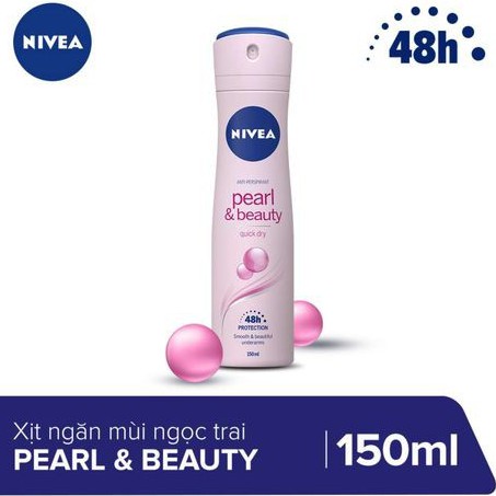 Xịt Khử Mùi Nữ – Nivea Pearl &amp; Beauty 150ml