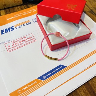 Vòng Tay Lu Thống Đào Hoa Hồng dây hồng - có làm theo size tay