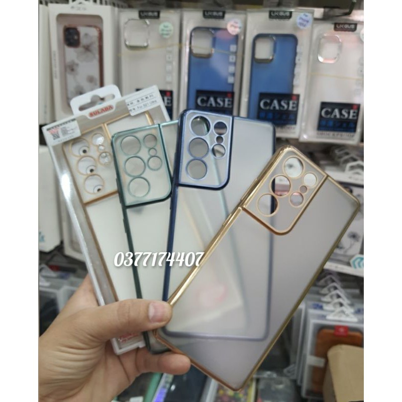 Ốp lưng Nhám viền xi cho Samsung S21/ S21 Plus/ S21 Ultra chính hãng Sulada