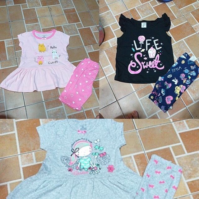 Combo áo và bộ bé gái và trai