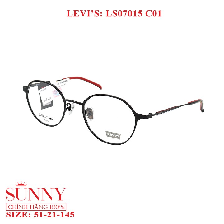 [Mã FAMALLT5 giảm 15% đơn 150K] LS07015 - Gọng kính Levi's chính hãng, bảo hành toàn quốc