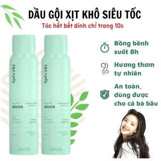 Dầu gội khô dạng xịt Spes, dầu gội đầu khô nữ không bết dính phồng tóc nội địa Trung
