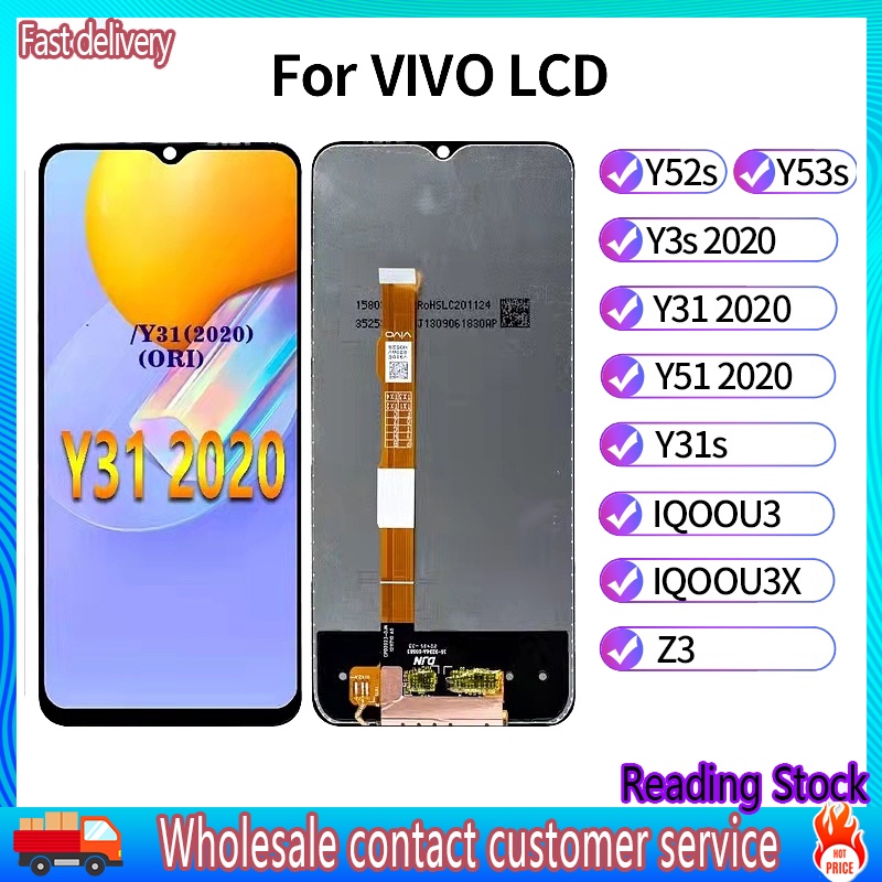 Màn Hình Cảm Ứng LCD Chất Lượng Cao Thay Thế Chuyên Dụng Cho VIVO Y52s Y53s Y3s 2020/Y31 2020/Y51 2020/Y31s/IQOOU3 IQOOU3X Z3