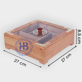 Hộp đựng mứt bằng gỗ sồi
