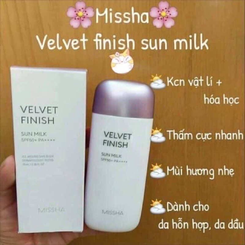 Kem chống nắng Missha All-around Safe Block Soft Finish Sun Milk SPF50+/PA+++