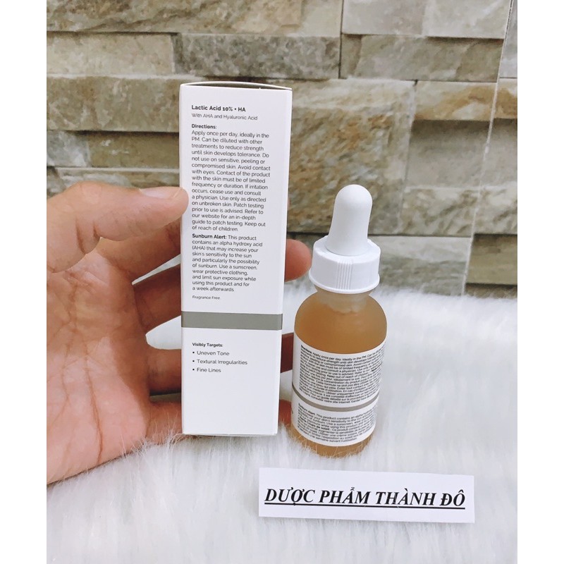 Serum The Ordinary Lactic Acid 10% + HA 30ml Sáng Da Giảm Thâm | BigBuy360 - bigbuy360.vn