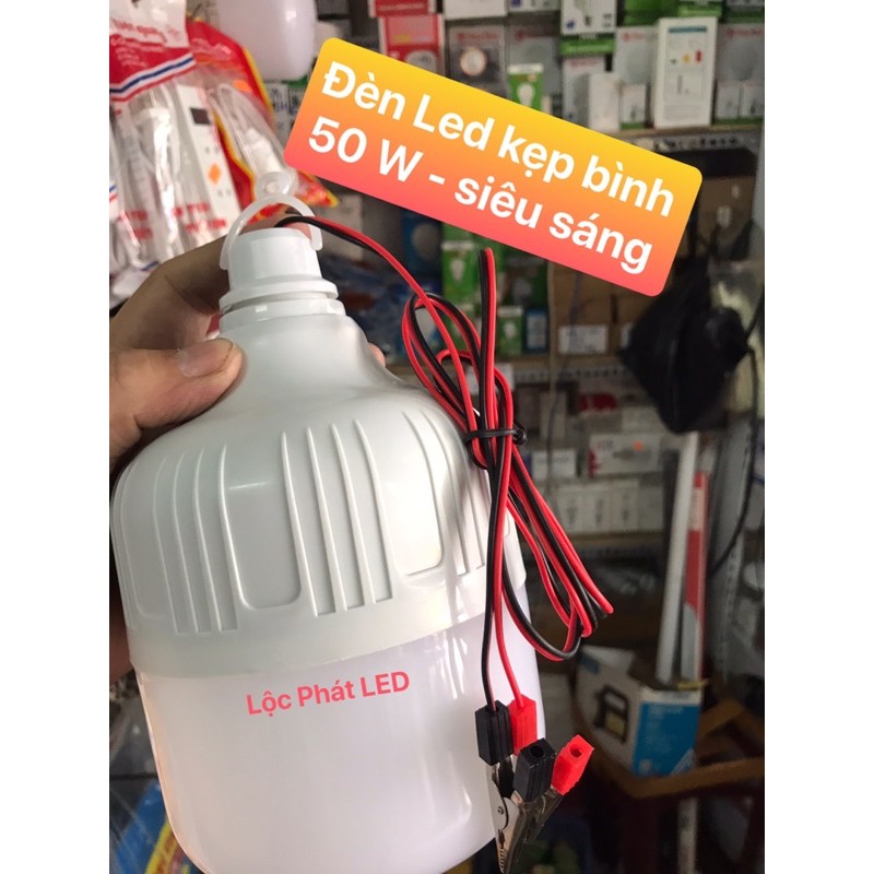 Bóng trụ LED kẹp bình 12V (38W, 50W)- siêu sáng, tiết kiệm điện, kín nước