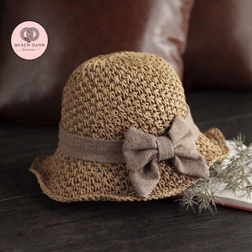 Mũ Cói Mềm Vành Nhỏ Trơn, Nón Cói Đi Biển Phong Cách Retro Vintage - MU98 -Phụ Kiện Xinh QO