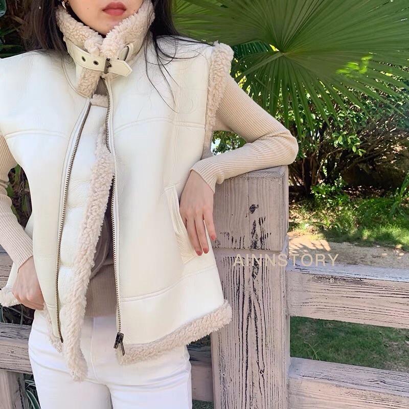 Áo gile da lót lông cá tính