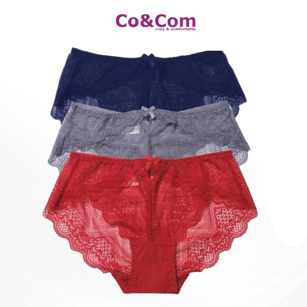 Quần Lót Nữ Ren Sịp Nữ Sexy Co&Com NO882310 Mềm Mại Co Giãn Thoải Mái 42-52 Kg