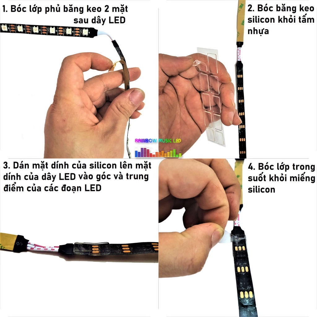 [CHÍNH HÃNG] Đèn led chuyển động theo nhạc - Rainbow music led