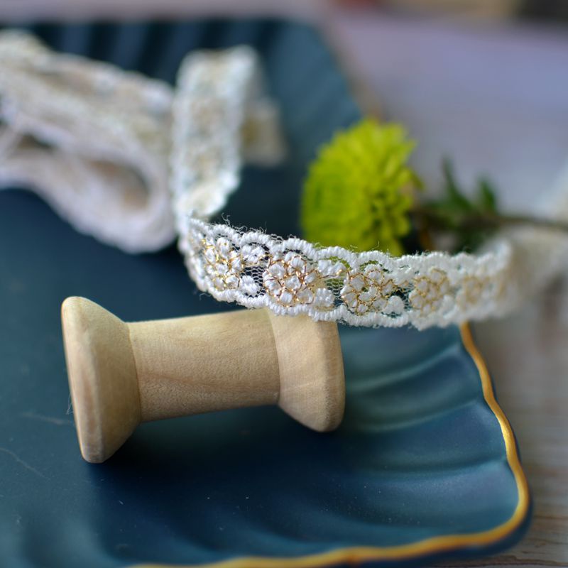 Dải dây ruy băng trang trí váy sườn xám họa tiết hoa