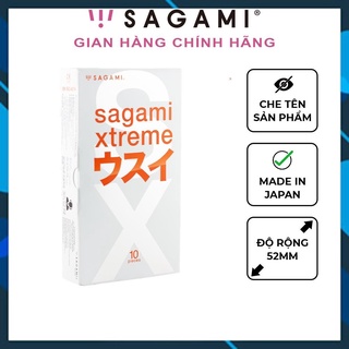 Bao cao su sagami Superthin - bcs mỏng - kiểu truyền thống - hộp 10 chiếc