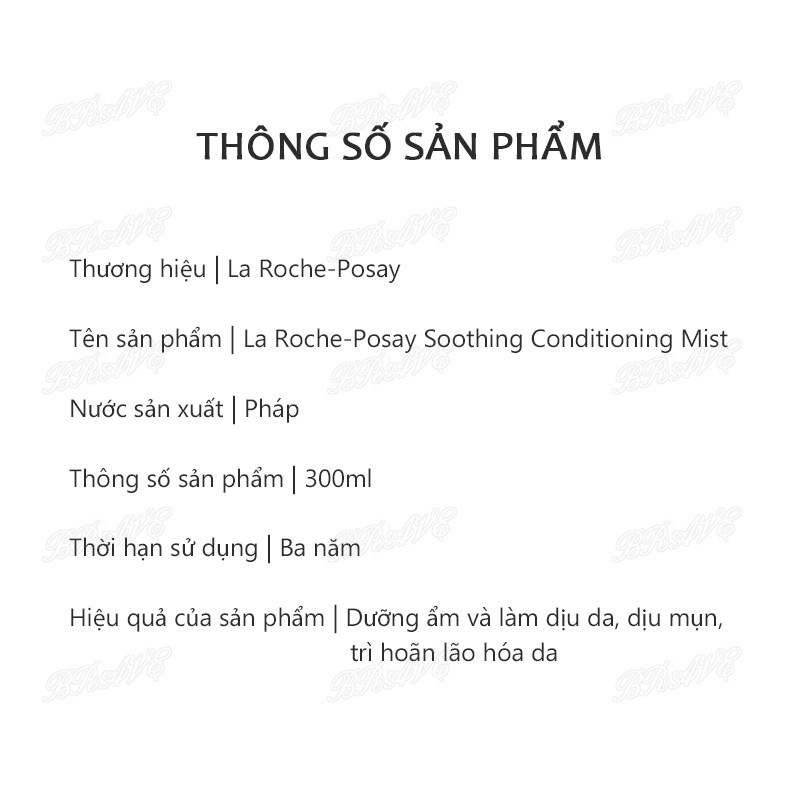 Xịt Khoáng La Roche Posay Làm Dịu & Giảm Kích Ứng Chống Oxi Hoá 300ml