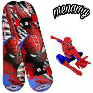 Ván trượt trẻ em 4 bánh hình người nhện Spiderman Kích thước 60x15x10cm được làm từ gỗ phong 8 lớp