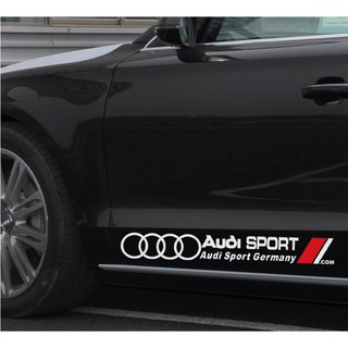 Bộ 2 tem dán cửa xe ô tô Audi