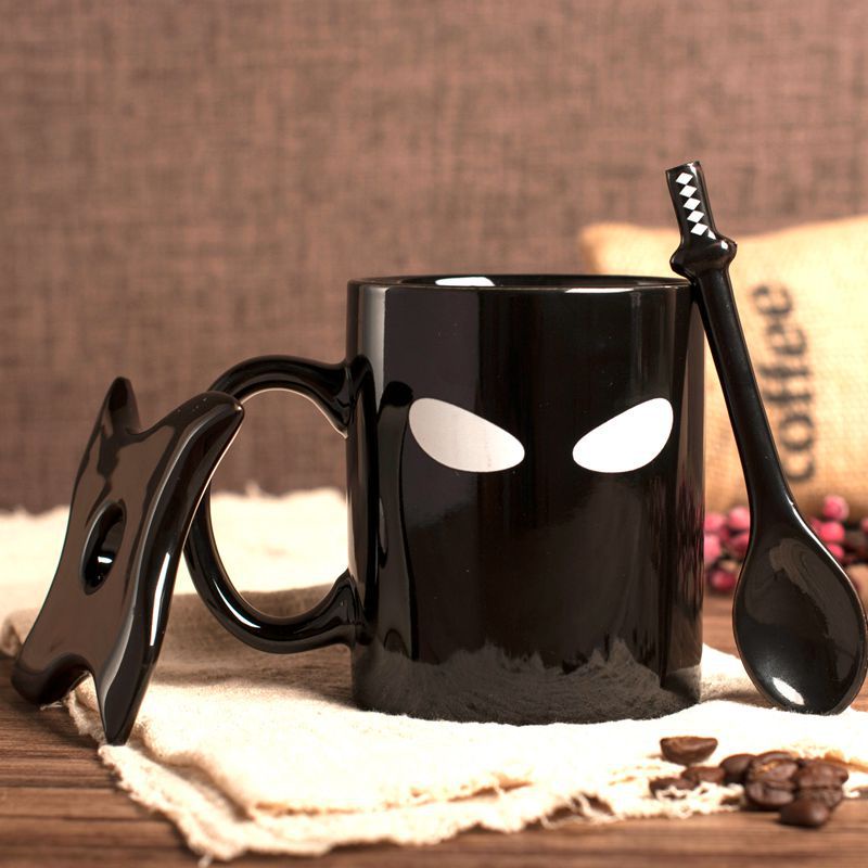 Cốc bằng gốm hình mặt nạ Ninja dùng uống cà phê sáng tạo