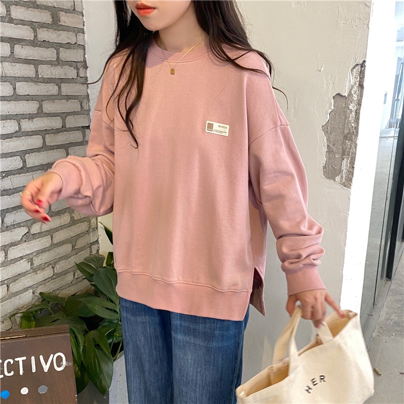Xiaozhainv Áo Sweatshirt Nữ Cổ Tròn Dáng Rộng Đơn Giản Thời Trang Phong Cách Hàn Quốc Có 5 Màu Tùy Chọn | BigBuy360 - bigbuy360.vn