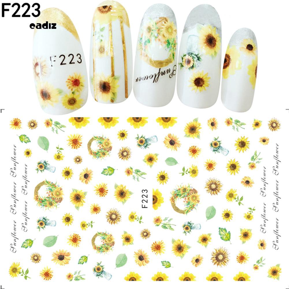[Hàng mới về] Miếng dán họa tiết hoa lá dùng trang trí móng tay nghệ thuật