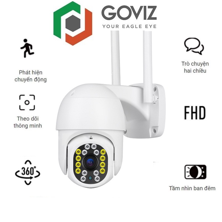 Camera wifi ptz GOVIZ 2R14LED 3.0Mpx Full HD Sắc Nét