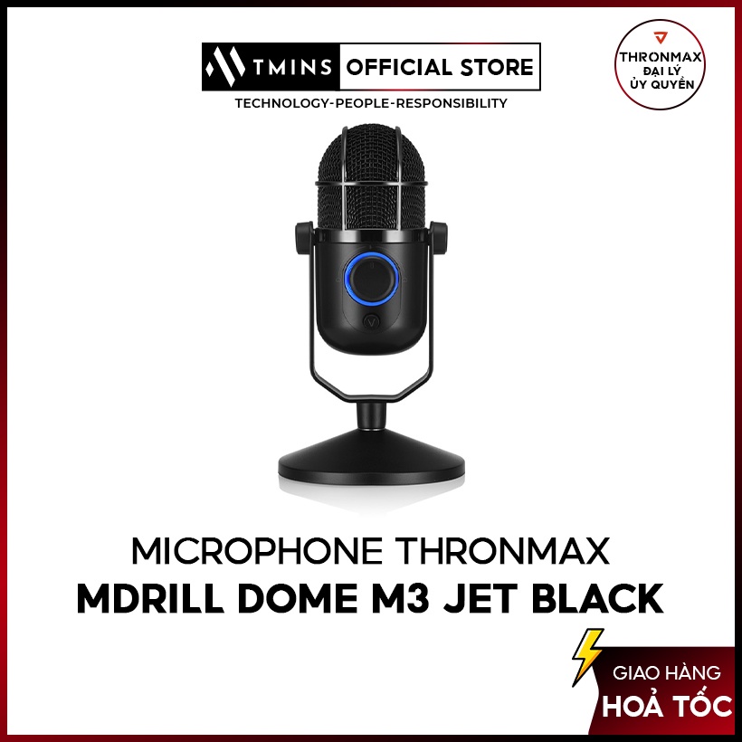Microphone Thronmax Mdrill Dome M3 Jet Black - Hàng chính hãng - Bảo hành 12 tháng