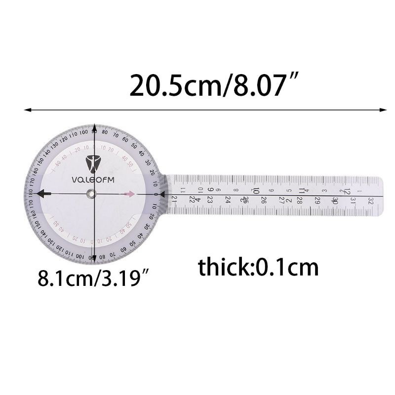 Thước Dây Đo Góc Tròn 8 Inch Xoay 360 Độ