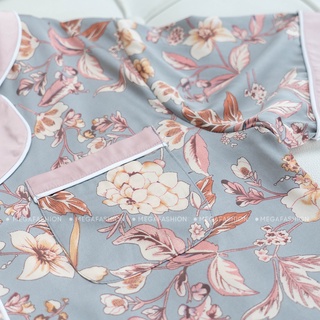 Bộ Pijama lụa lửng họa tiết hoa