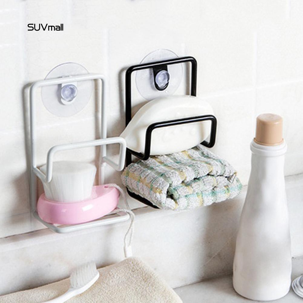 Giá Đỡ Để Bọt Biển Rửa Chén Có Giác Hút Gắn Bồn Rửa
