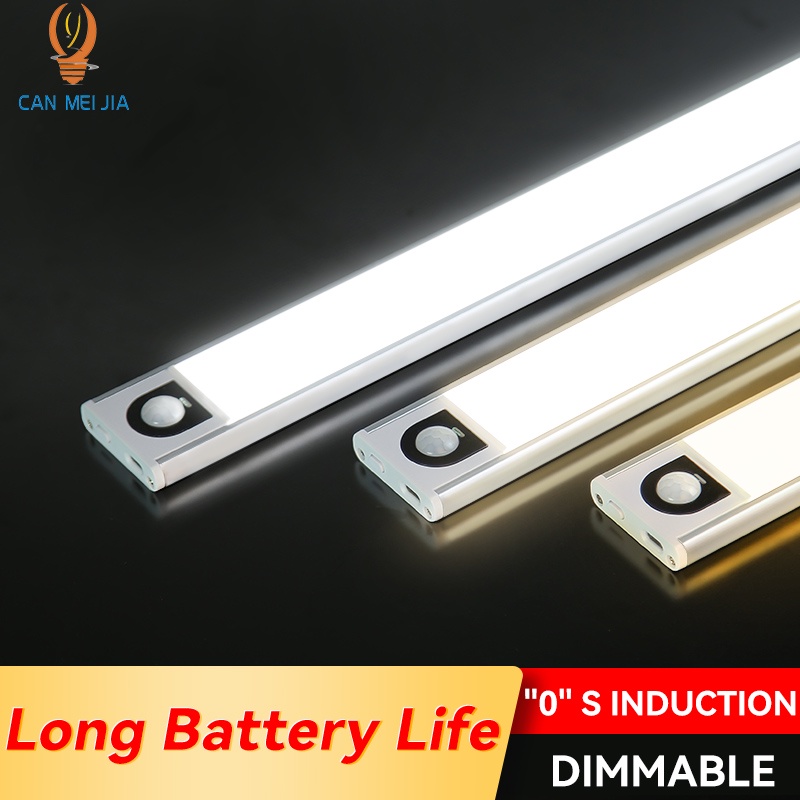 Đèn LED CANMEIJIA cảm biến chuyển động thông minh PIR sạc lại được 20-60cm dành cho tủ bếp phòng ngủ