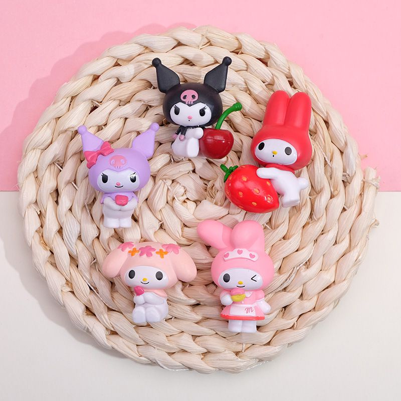 Set 5 Mô Hình Kuromi Dễ Thương Trang Trí Bánh Kem