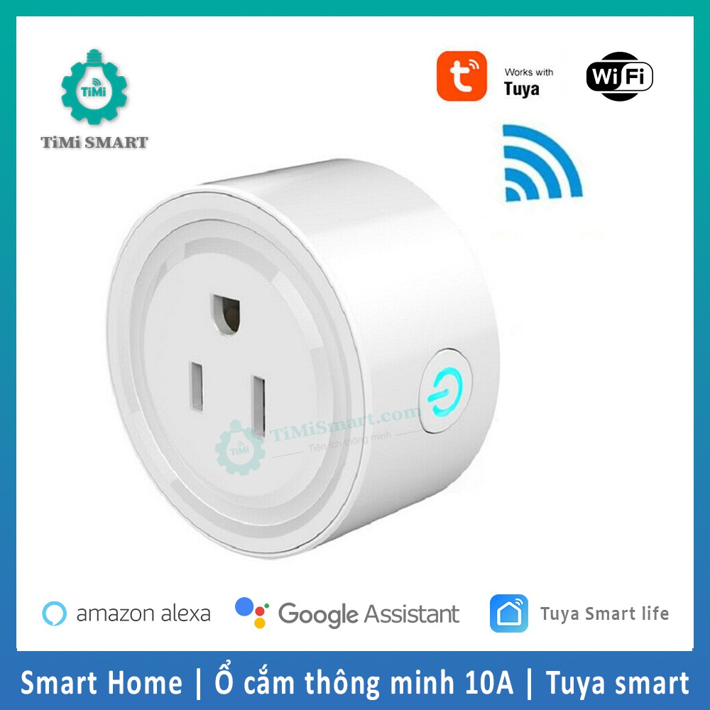 [Bảo Hành 6 tháng] Ổ cắm thông minh wifi Tuya Smartlife 10A - Đo điện năng tiêu thụ