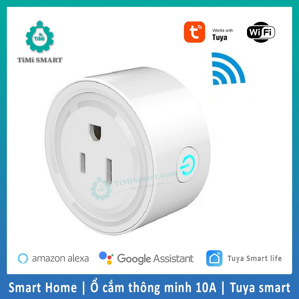 [Bảo Hành 6 Tháng] Ổ Cắm Thông Minh Wifi Tuya 15A- Đo Điện Năng, Điều khiển wifi 3G, Cài Đăt Thời Gian Bật Tắt Tự Động