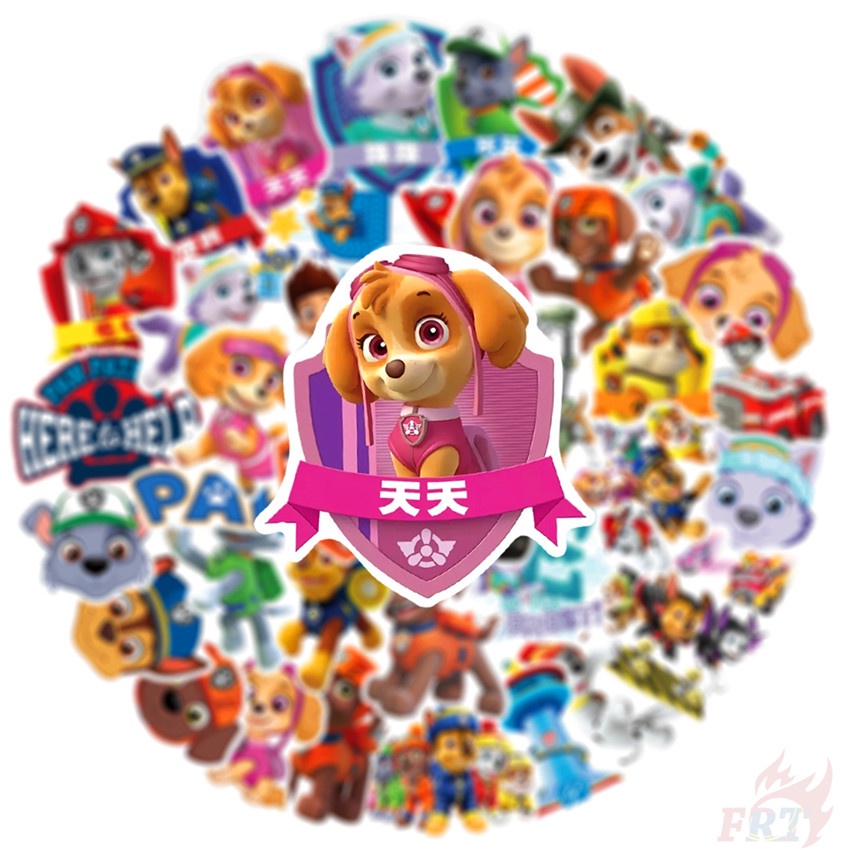 ❉ Miếng Dán Tuần Tra Chân Series 05 ❉ Bộ 50 Miếng Dán Trang Trí Laptop/ Ván Trượt/ Vali Họa Tiết Hoạt Hình Dễ Thương DIY