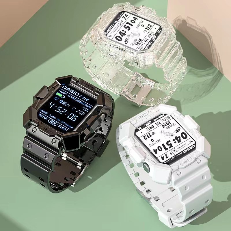 Bộ Dây Đeo Cao Su Silicone Mềm Cho iwatch series 49mm 45mm 44mm 42MM 41mm 40MM 38mm 8 7 6 SE 5 4 3 2 T500 Pro / d20