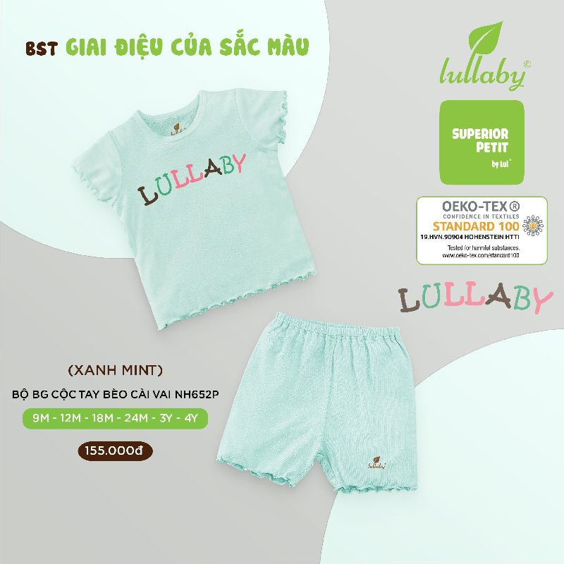 Lullaby -  Bộ cộc petit viền bèo điệu đà Lullaby cho bé 5-16kg