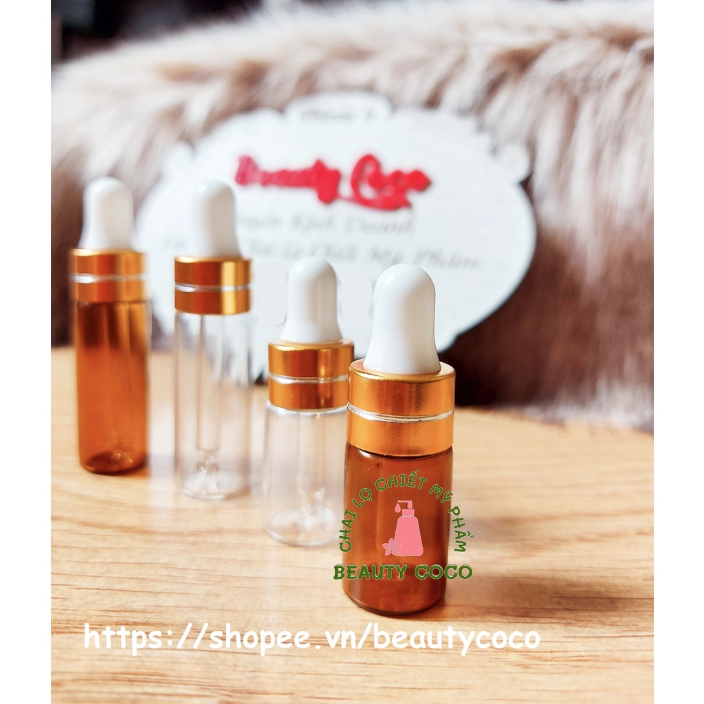 Chai Đựng Serum Tinh Dầu Thủy Tinh Bóp Giọt 3ml 5ml