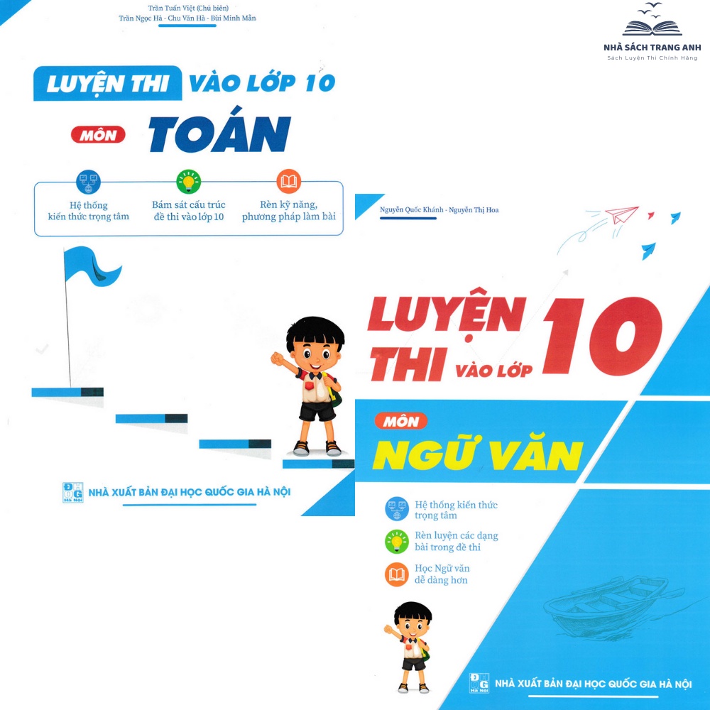 Sách - Combo Luyện Thi Vào Lớp 10 Môn Toán + Ngữ Văn (HOCMAI)