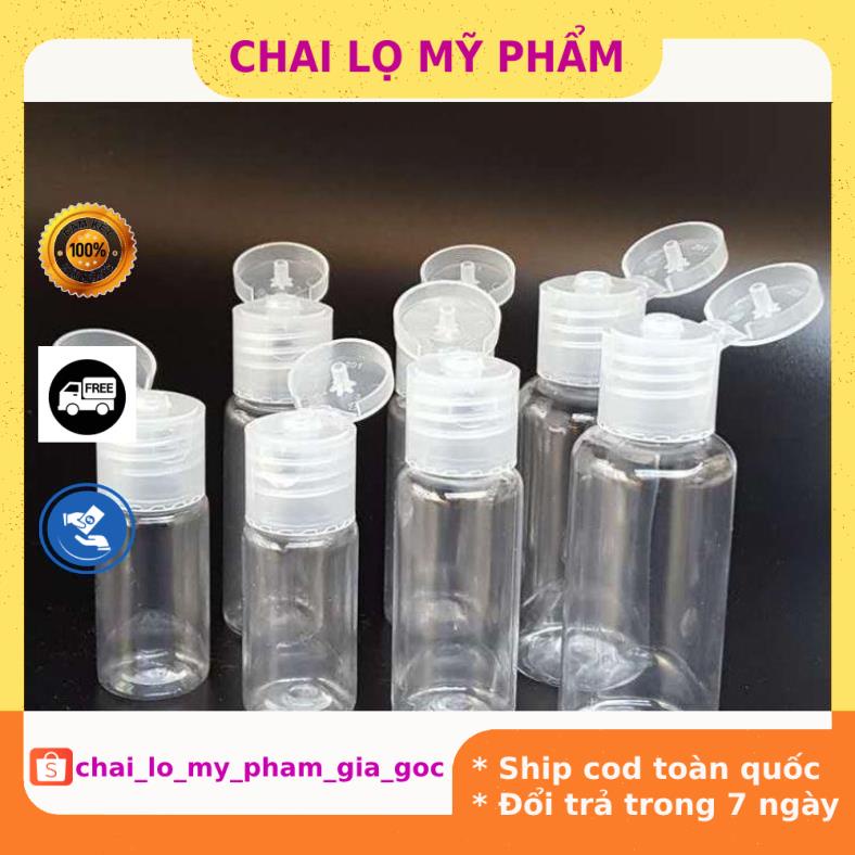 Chai Chiết Mĩ Phẩm ❤ GIÁ TỐT NHẤT ❤ [100c] Chai nhựa pet nắp bật 10ml,20ml,30ml chiết mỹ phẩm , phụ kiện du lịch