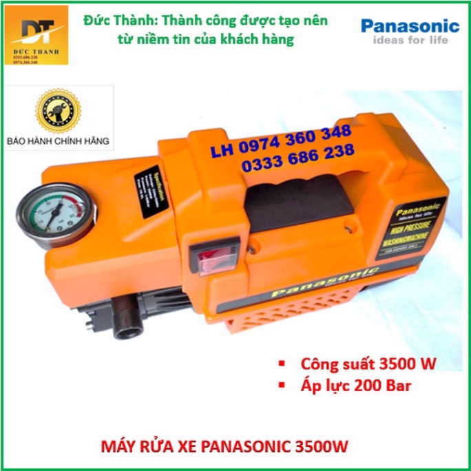 Siêu hot Máy rửa xe PANASONIC 3500W màu cam.