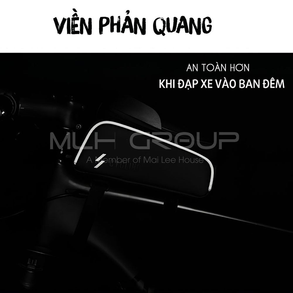 Hộp Túi Xe Đạp Có Giá Đỡ Đựng Điện Thoại Màn Hình Cảm Ứng Dưới 6.5 Inch Chống Thấm Nước MLH