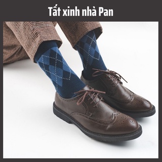 Tất nam hoạ tiết quả trám cao cấp pan36