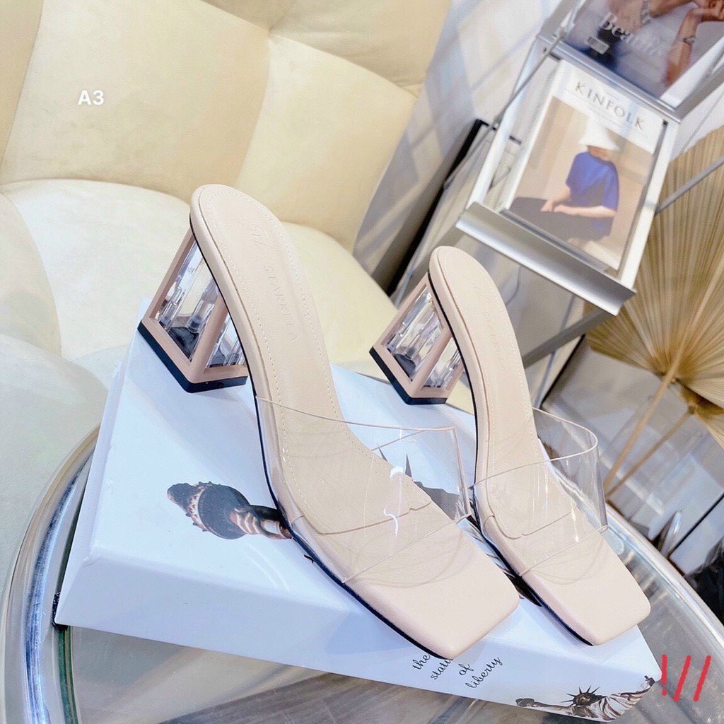 Guốc cao gót nữ quai trong 7cm, dép cao gót quai trong 7cm Chị Đẹp Stores mã L206