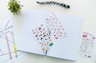 Bộ sticker 6 tấm thỏ dễ thương