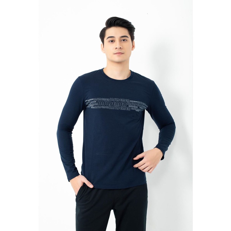 Áo Thu Đông Nam Thun Dài Tay Cao Cấp Aristino Insidemen ILT005W1 Chất Cotton Dáng Slim fit Cổ Tròn Tay Và Gấu Áo Suông | BigBuy360 - bigbuy360.vn