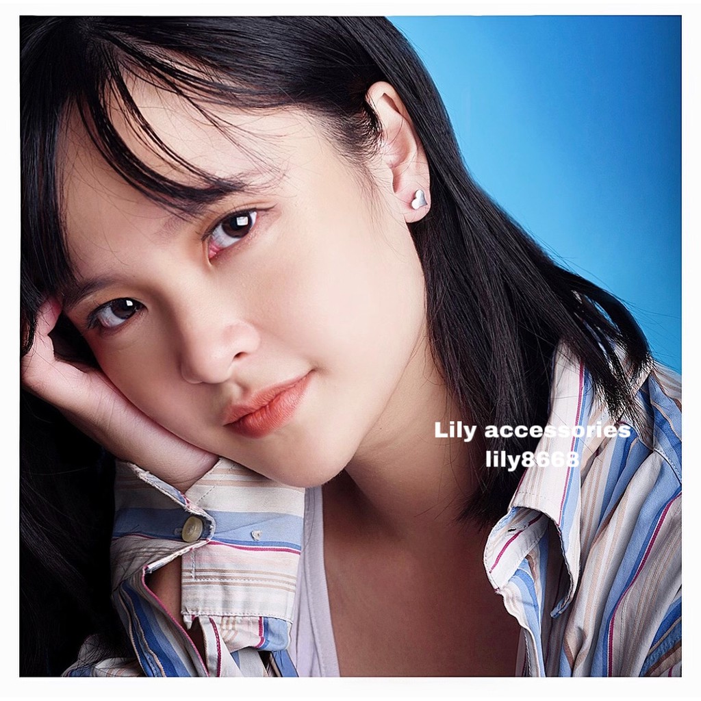 Full Heart Earring khuyên tai titan trái tim không gỉ không đen không dị ứng nam nữ unisex