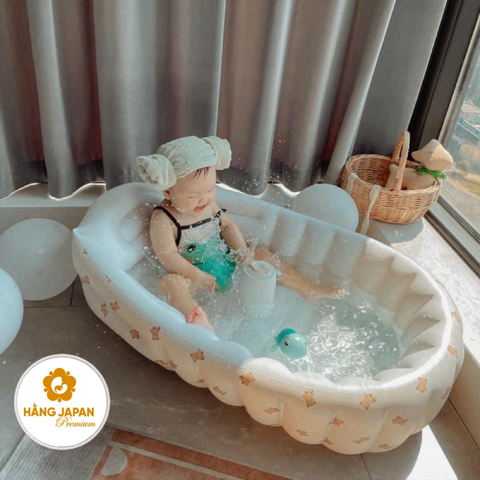 Chậu tắm phao hình gấu Umoo UM-03113 cho bé dùng ở nhà,đi du lịch, đi biển đều được