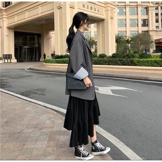 VXL 030 - CHÂN VÁY XẾP LY XÒE ĐUÔI CÁ