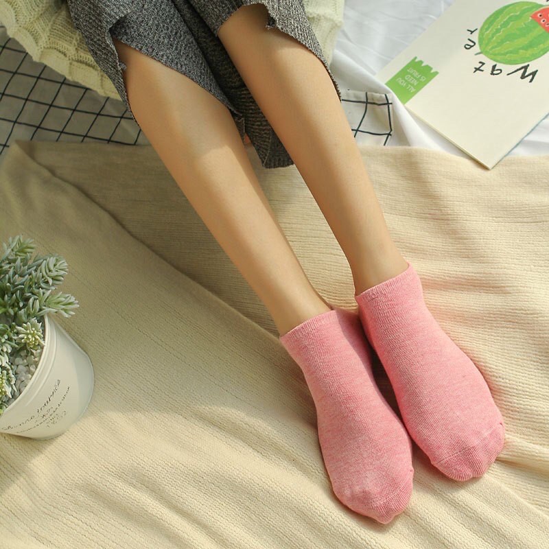 Tất Vớ Nữ Ulzzang Cotton Trơn Cổ Ngắn, Cổ Thấp Màu Pastel Siêu Mềm Mại (10 Màu)