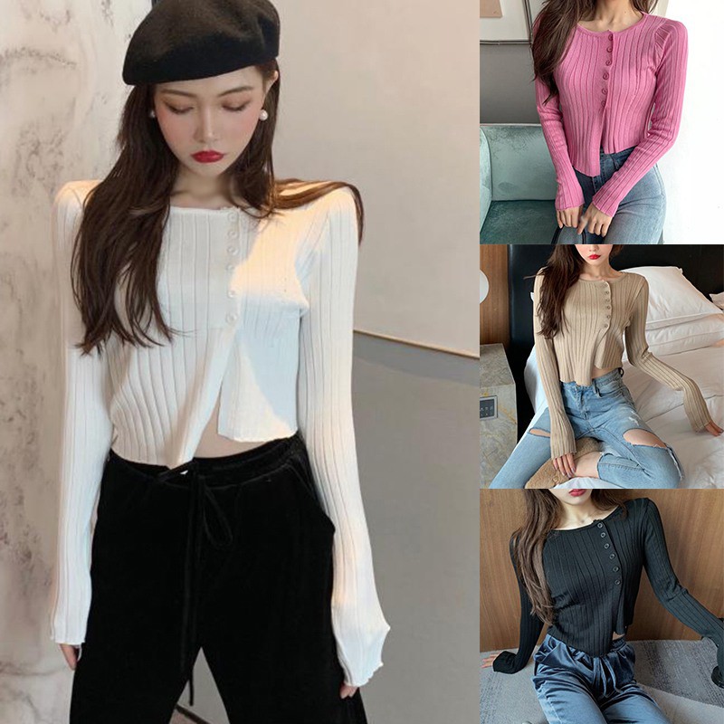 Áo cardigan dài tay dáng mỏng phong cách thu xuân thời trang cho nữ