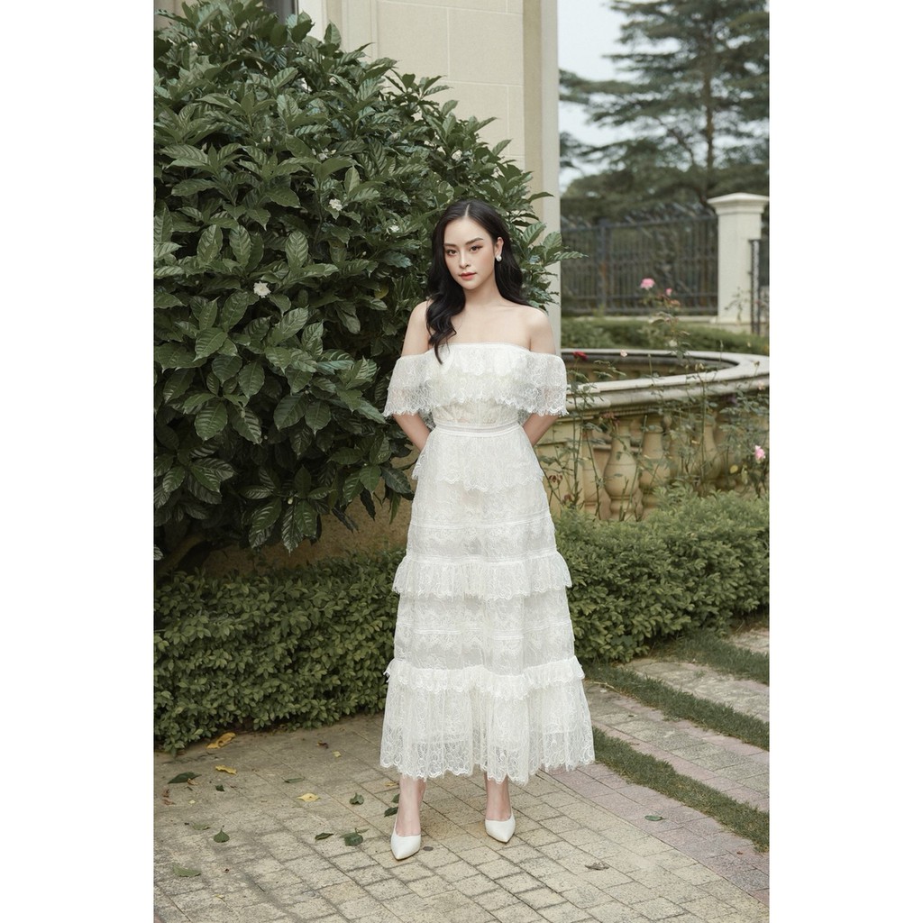Đầm maxi dự tiệc thiết kế trễ vai sang trọng Luna | BigBuy360 - bigbuy360.vn